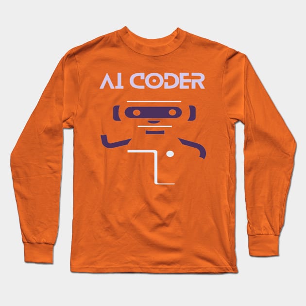 Artificial Intelligence - AI Coder Long Sleeve T-Shirt by Bharat Parv